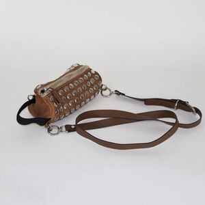 Marni Small Brown leather Crossbody with studded.